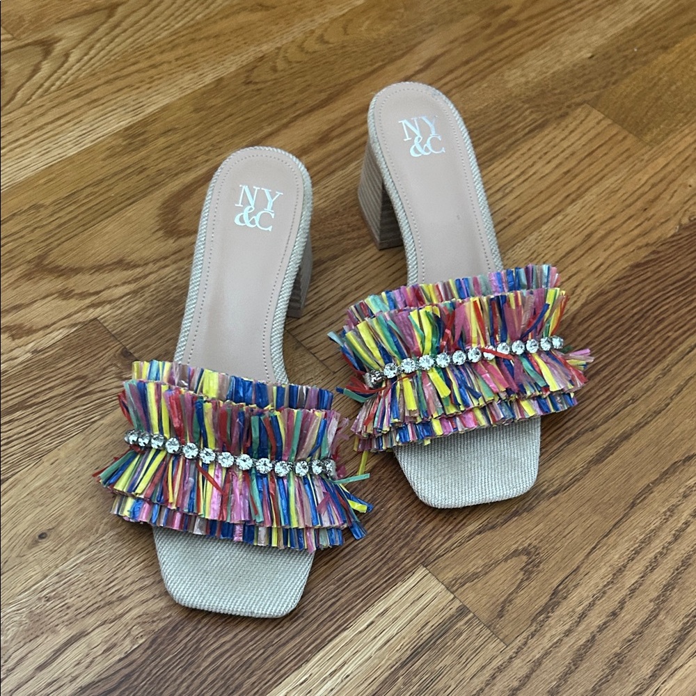 New York & Company Colorful Fringe Heels